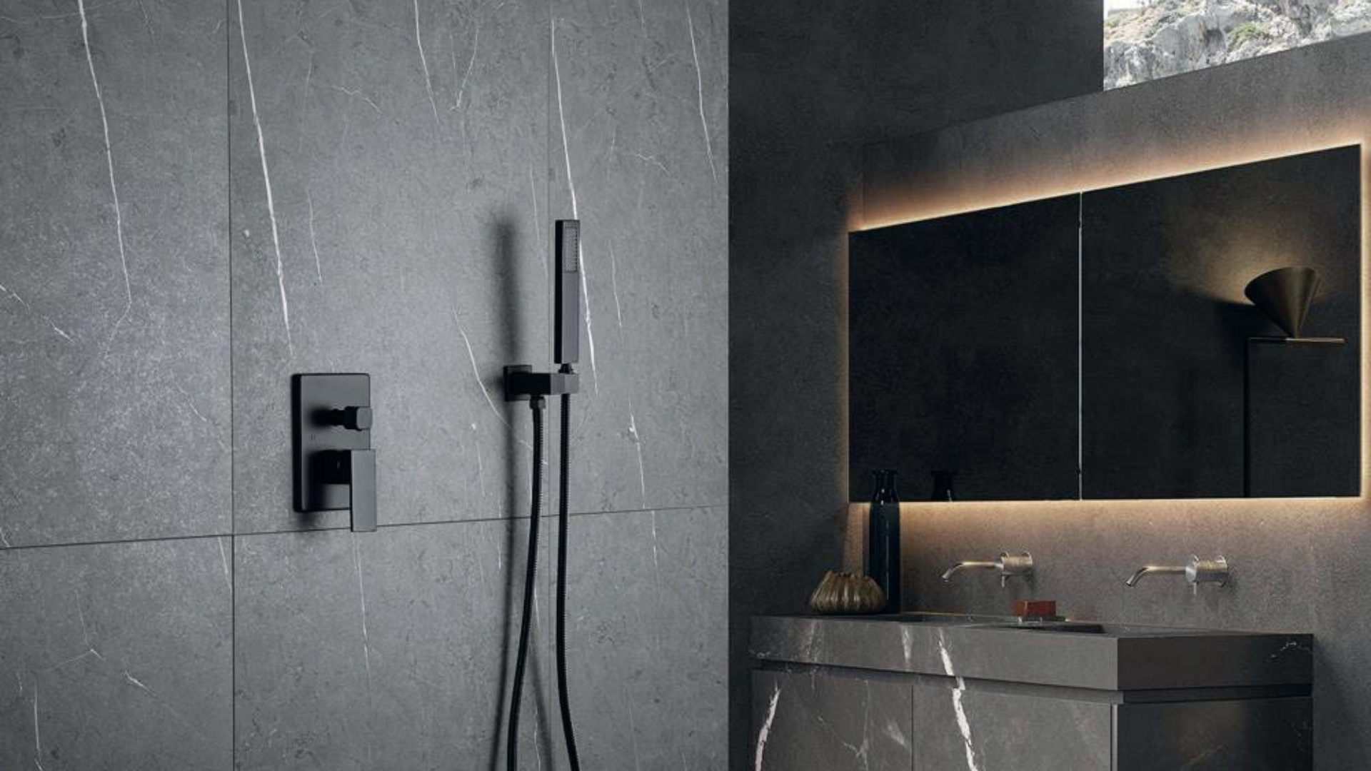 AZZOR - Cabeza y brazos de ducha