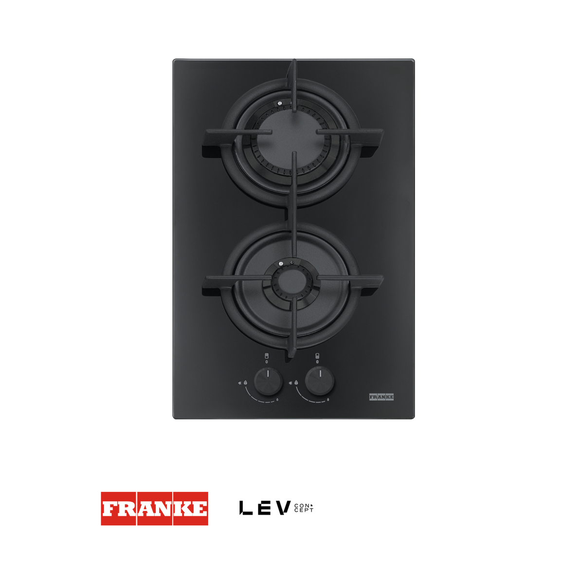 Estufa  a gas Franke Mythos FHCR 302 30cm — Cristal negro 2 hornillas