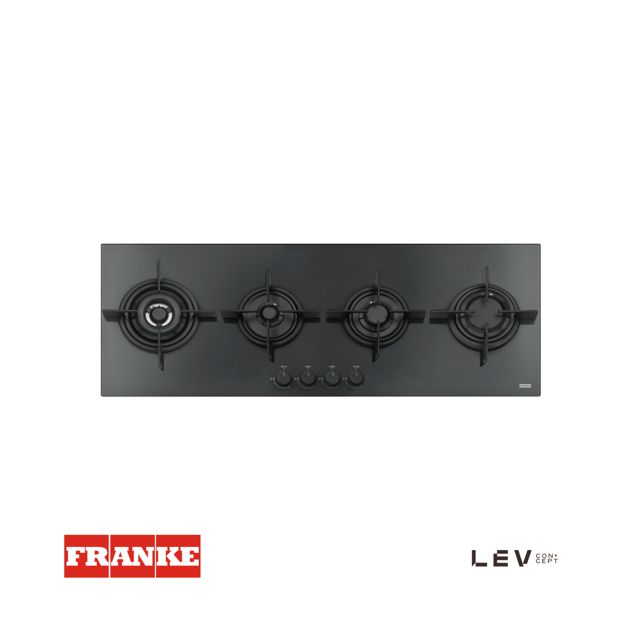 FRANKE - Estufa a gas cristal negro de 120cm - FHCR1204 3G TC HE BK C- 1060374292