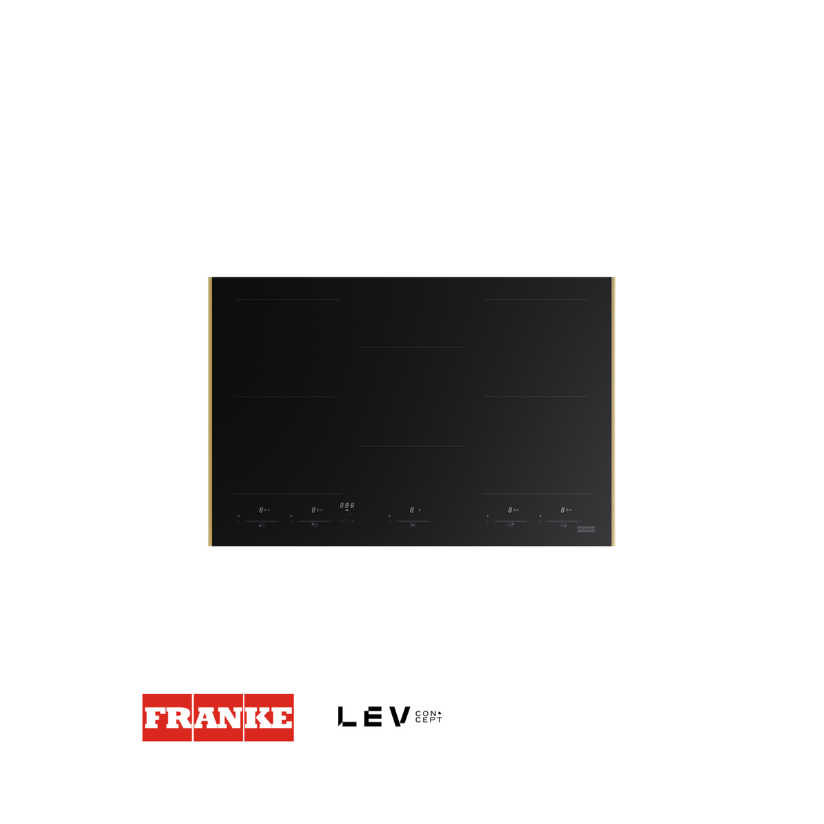 Cubierta de inducción Franke Mythos FMY 805 80cm — Negro y dorado K-Link