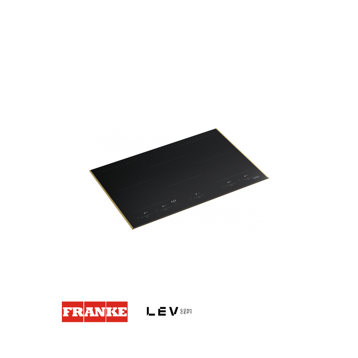 Cubierta de inducción Franke Mythos FMY 805 80cm — Negro y dorado K-Link