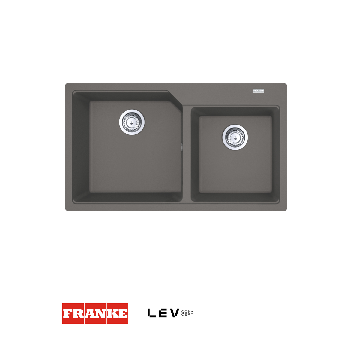 Lavaplatos doble Franke Urban — Gris Piedra