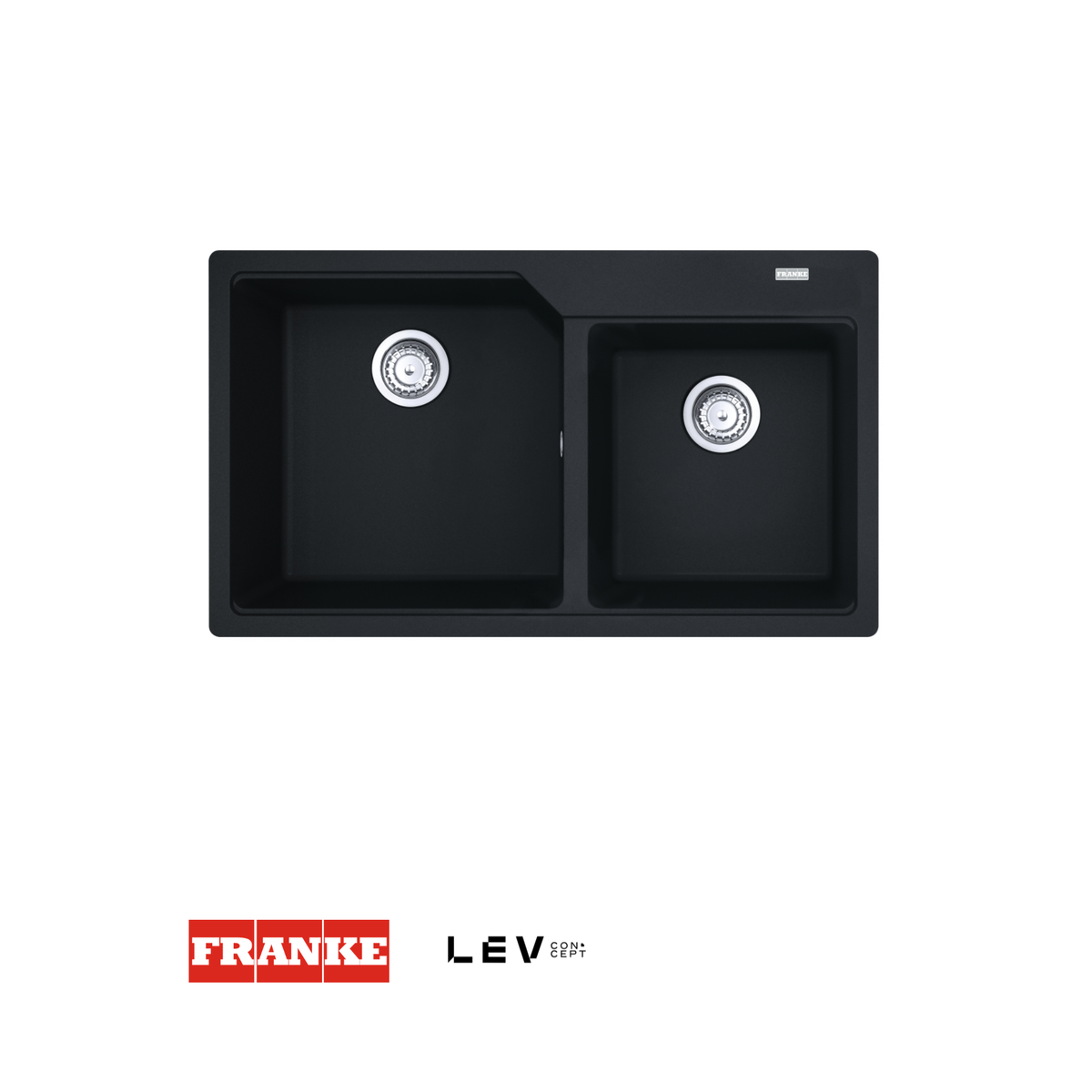 Lavaplatos doble Franke Urban UBG 620 — Negro mate