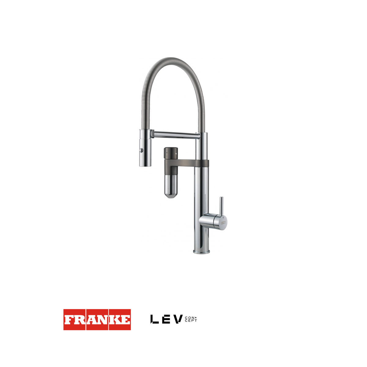 Grifo con filtración de agua Franke Vital Pro — Cromo y gun metal