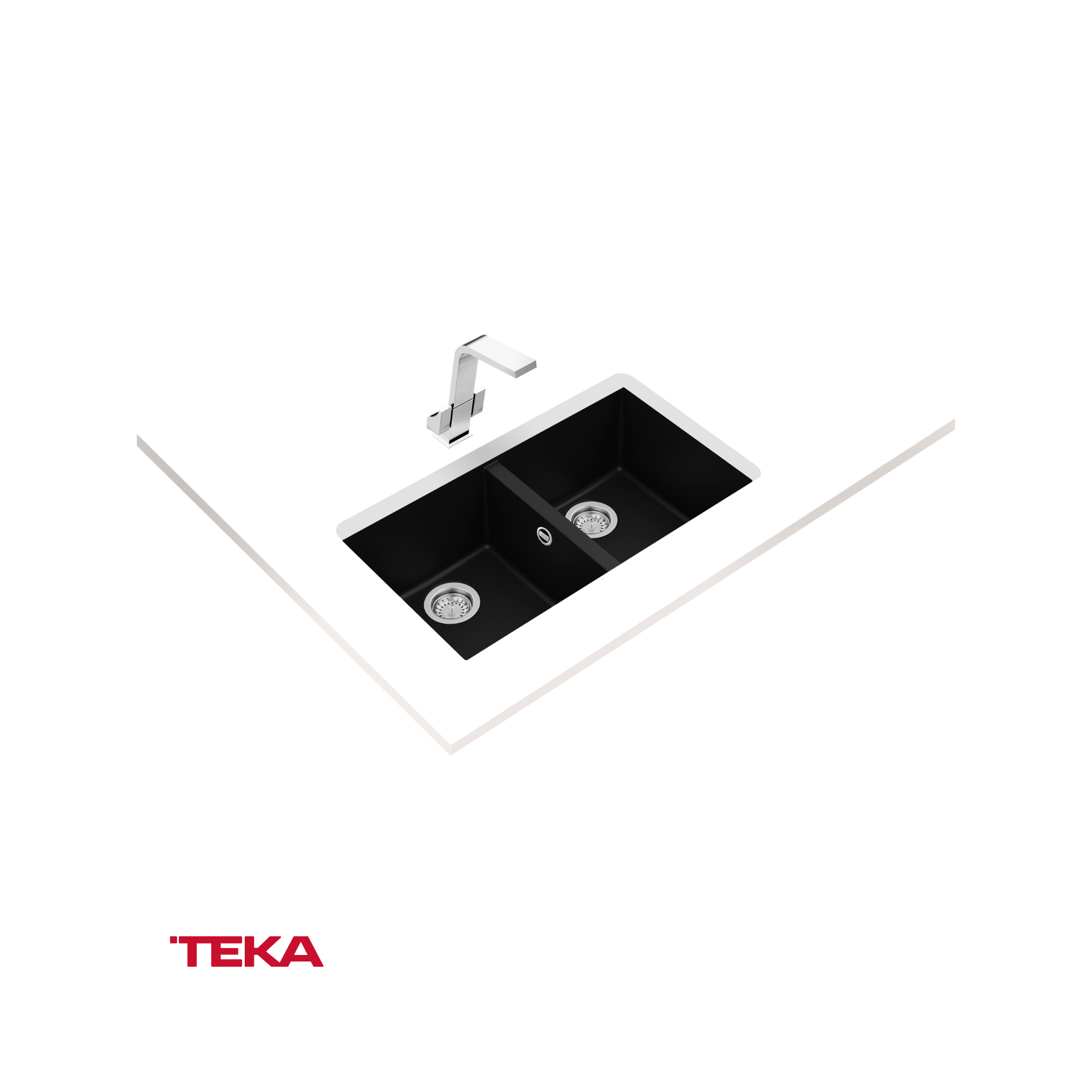 TEKA - Poceta SQUARE 2C 760 TG 3½ C/REB SF NEGRO - 115260024