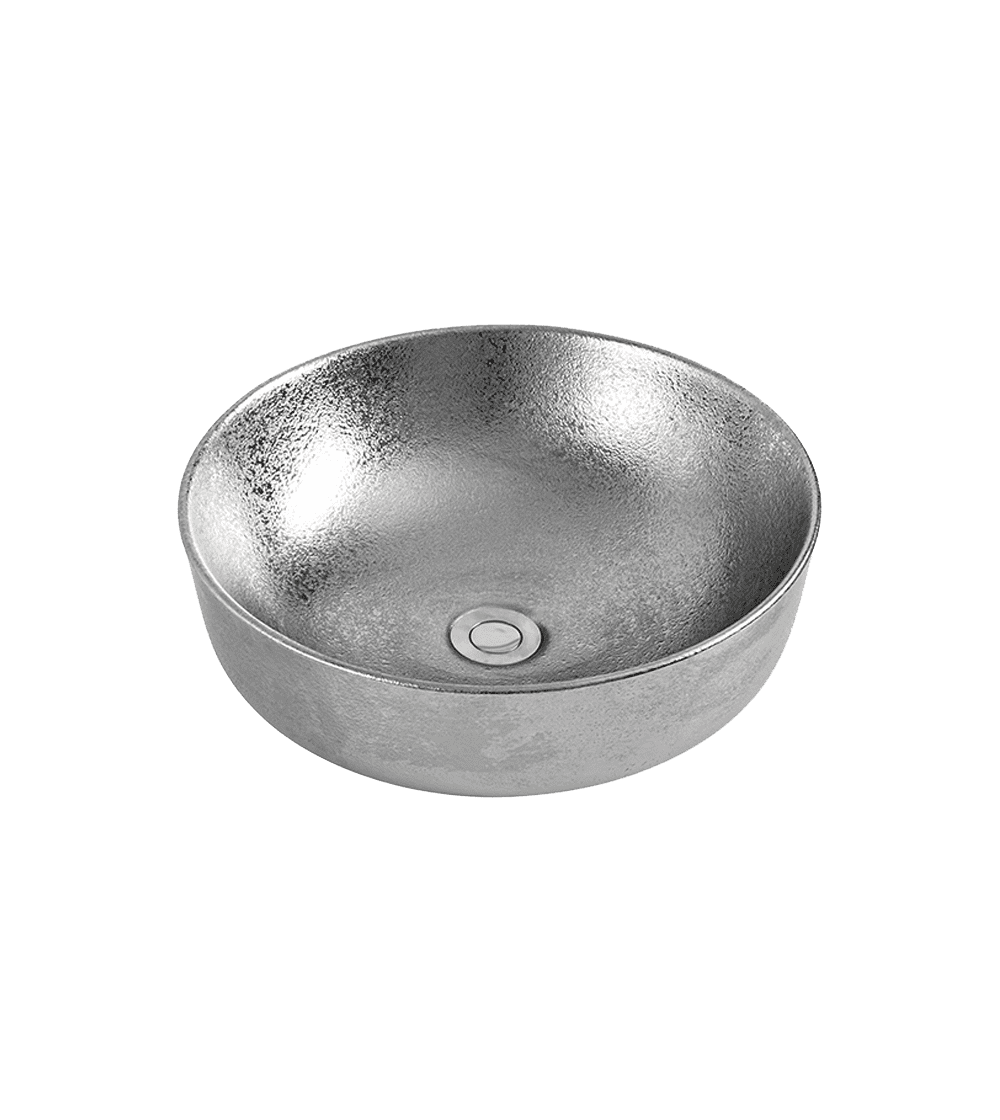 AZZOR - Lavamanos De Sobreponer En Cerámica Azzor Brilliant Silver - AZZ-AZ-8428-E-6