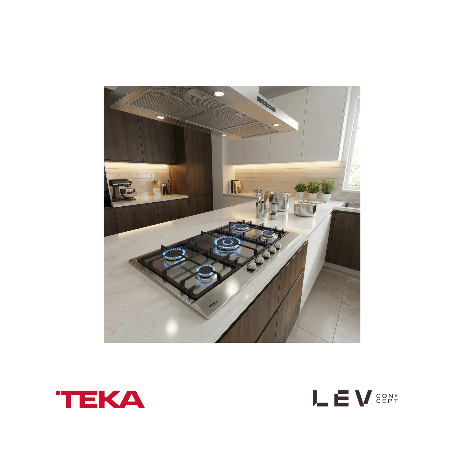 TEKA - Encimera de gas con 4 zonas de cocción y encendido automático  GSC 95330 SB - 112610068