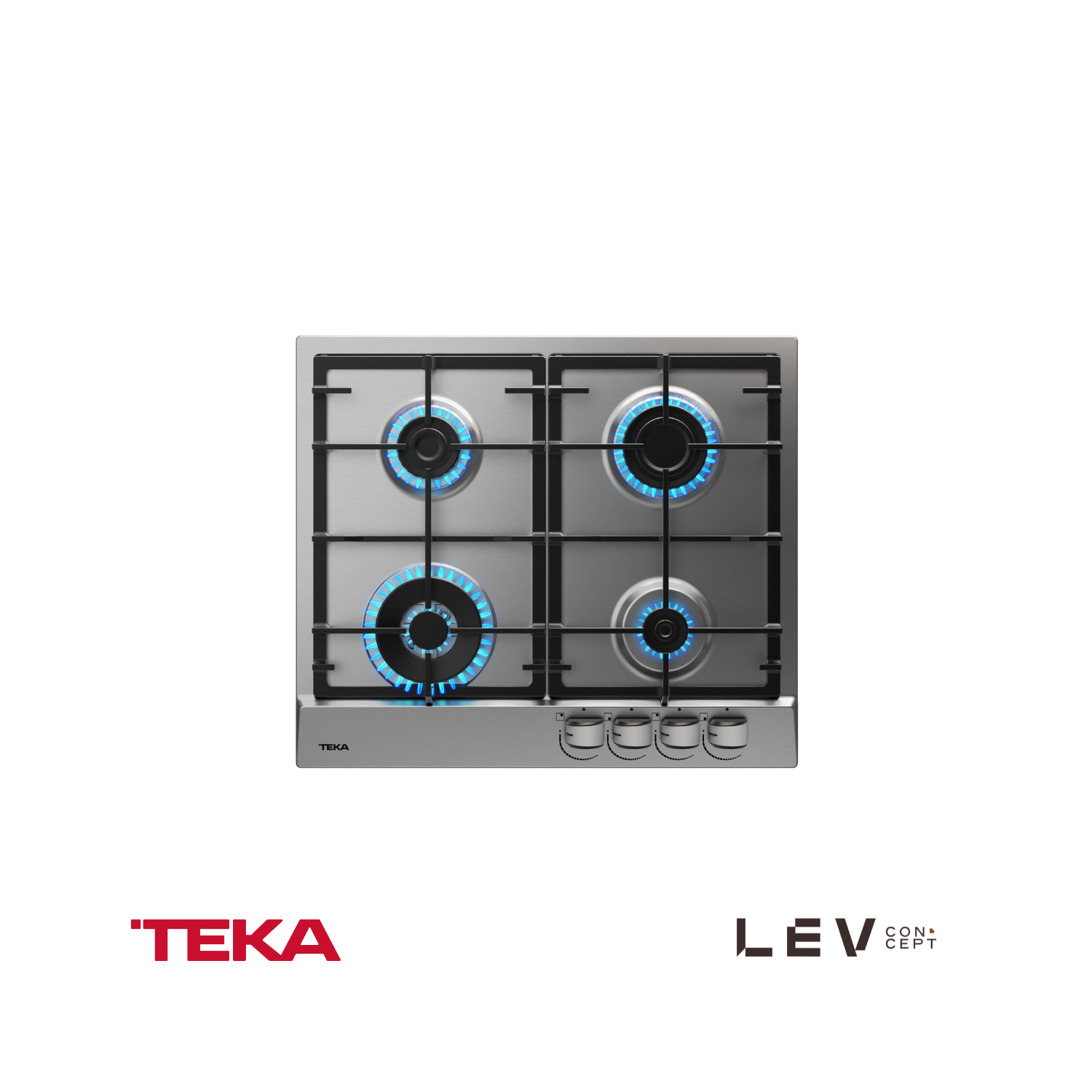 TEKA - Encimera de gas con 4 zonas de cocción y encendido automático GSC 64320 SB - 112610071