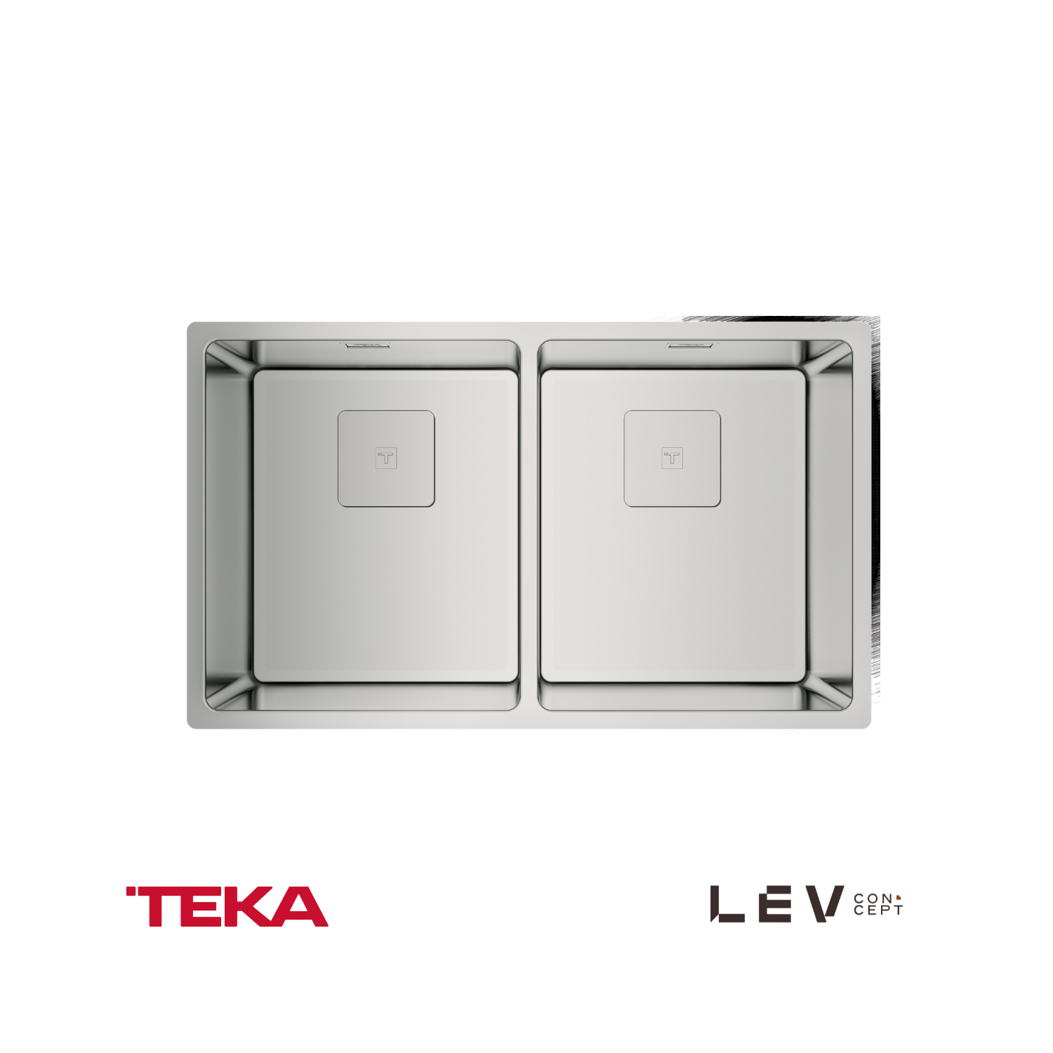 TEKA - Poceta doble en acero;  RS15 2C 740 - 115030009