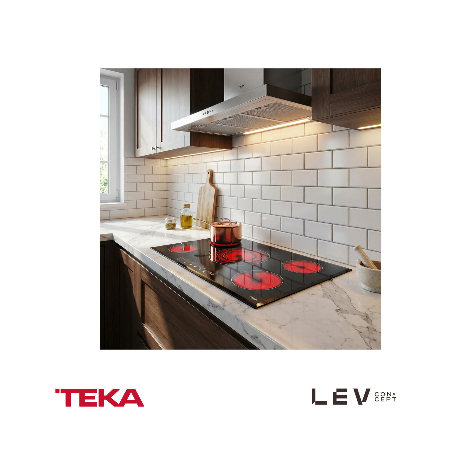 TEKA - Cubierta Elec radiante 5 Zonas 90cm TR 951 - 10210002