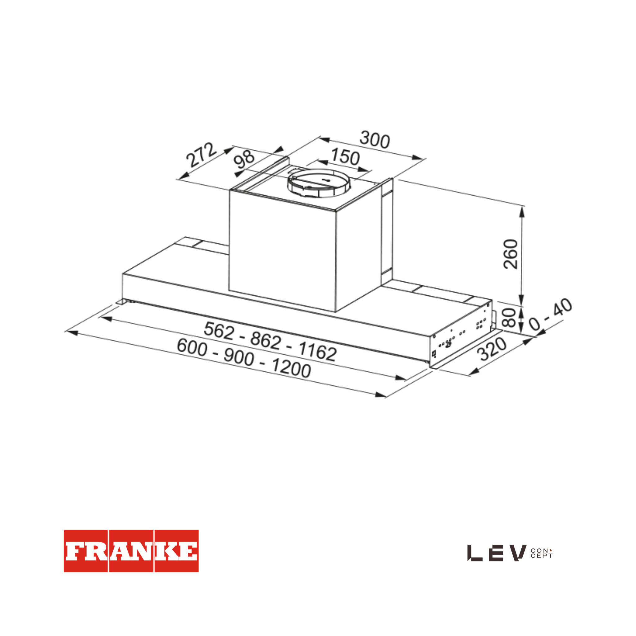 FRANKE - Extractor de mueble de 60cm - FST PLUS 608 X - 3050572835
