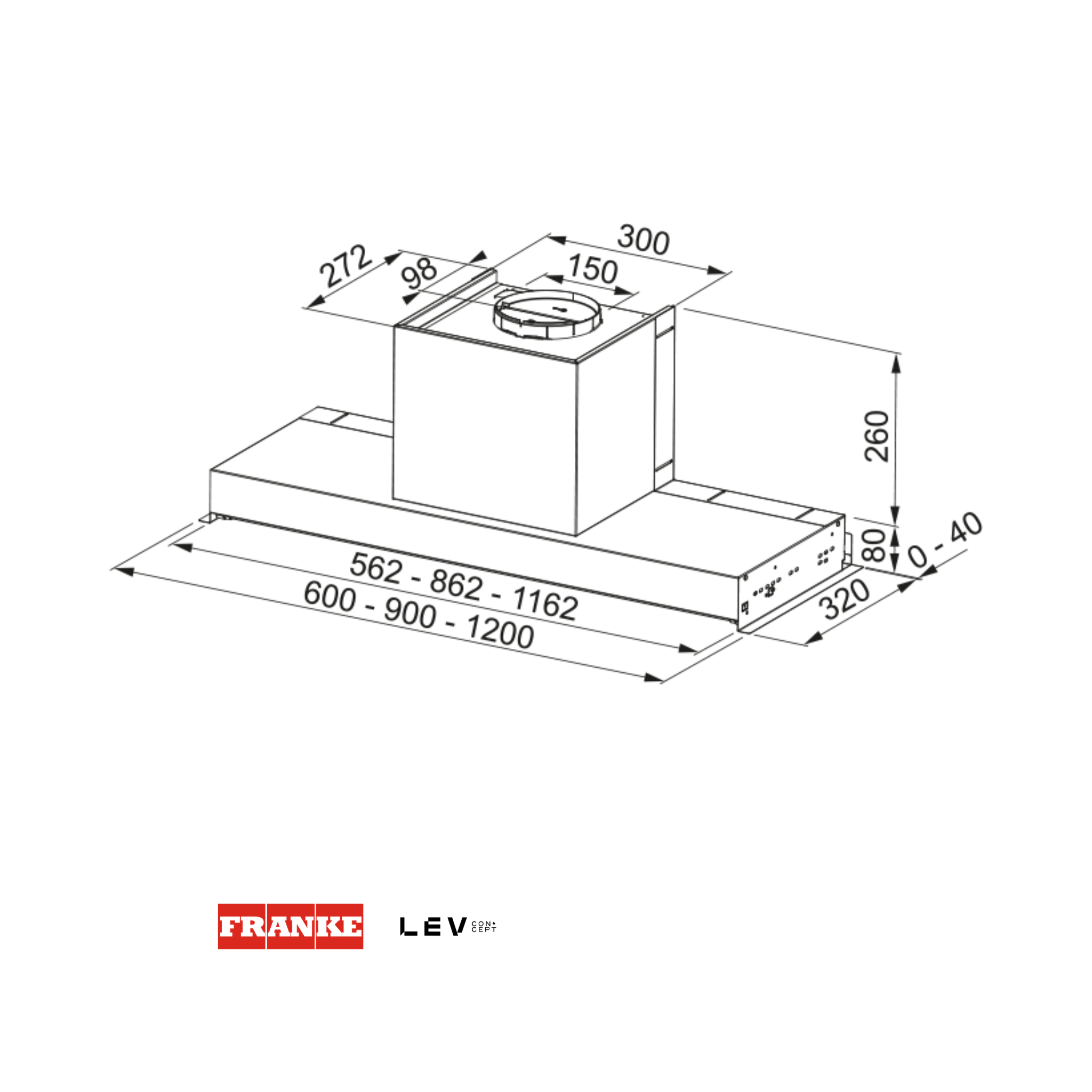 Campana de mueble Franke FST Plus 608 — Acero inoxidable 60cm