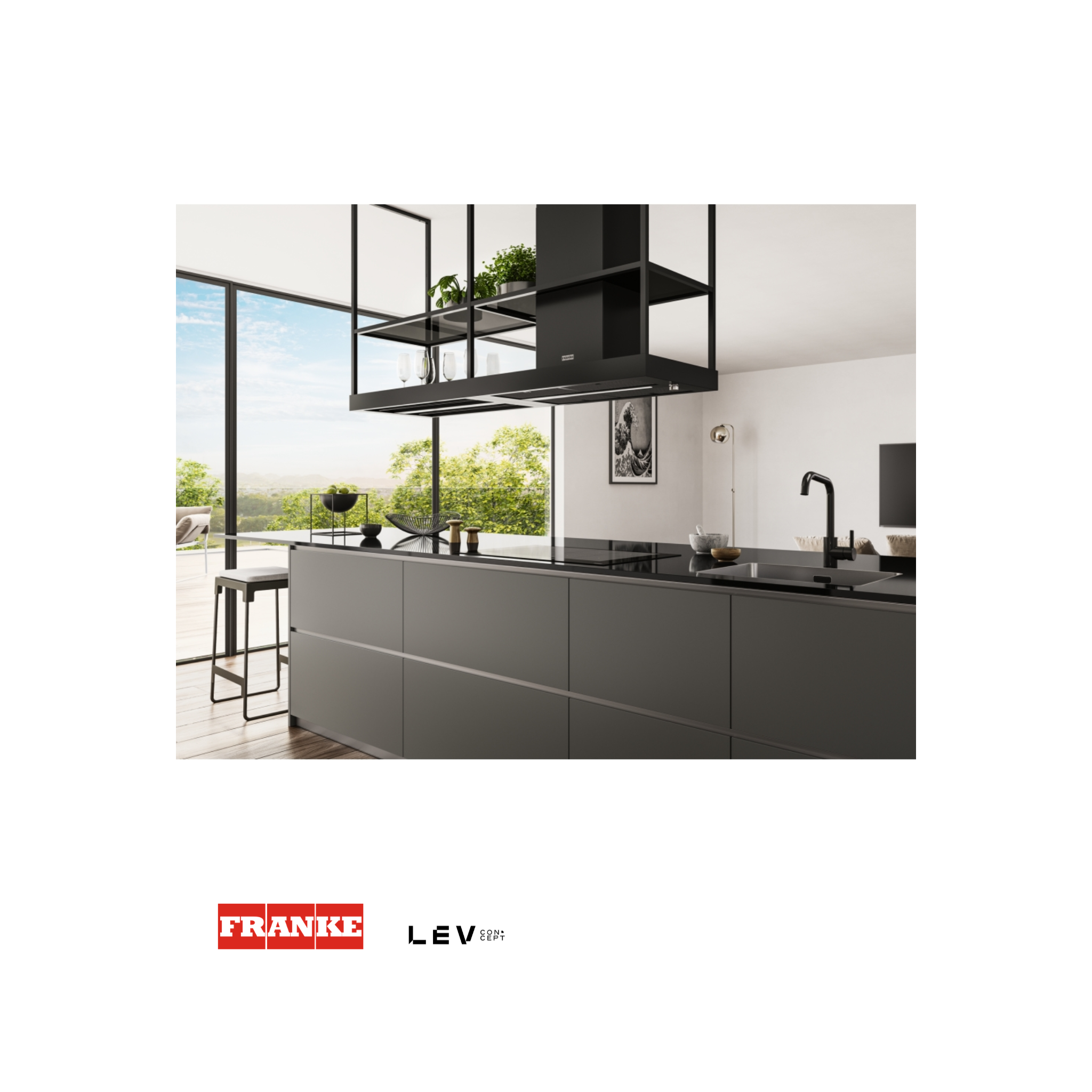 Campana extractora Franke T Shelf 90cm — con estantes integrados
