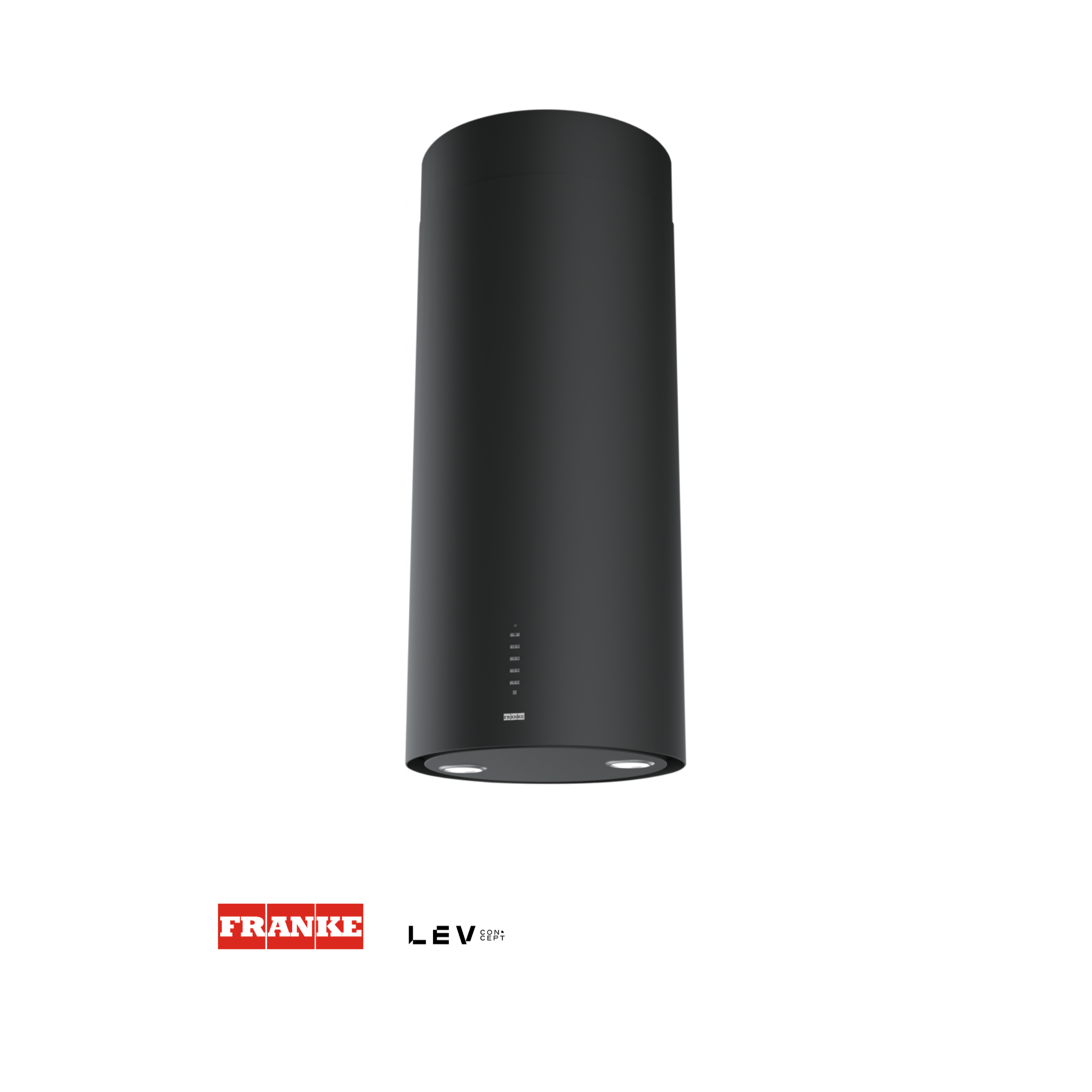 Campana de isla circular Franke FTU 3707 Plus — acabado negro con LED