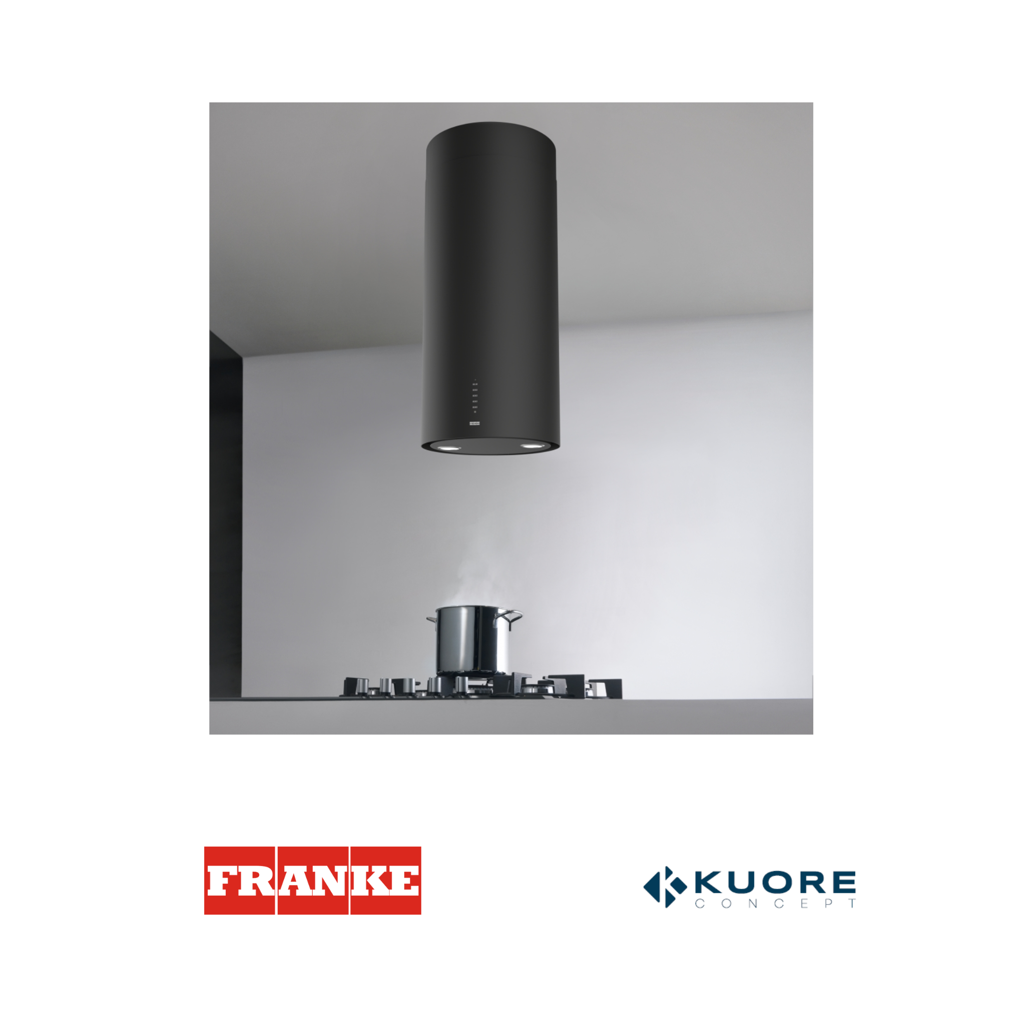 FRANKE- Extractor circular de isla - FTU 3707 PLUS I BK LED -  3350588180