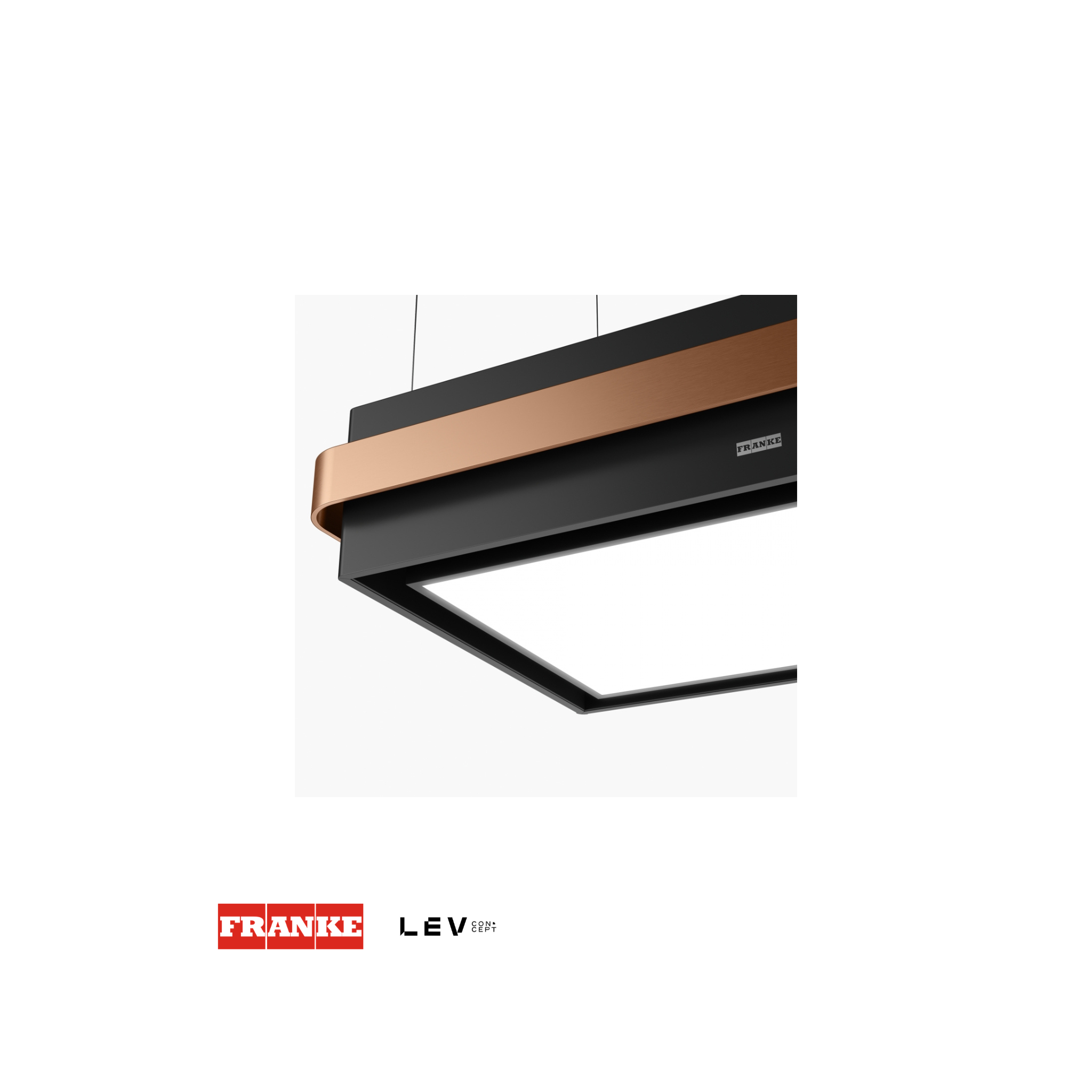 Campana de isla Franke Mythos FMYS F80 — Negro y cobre 80cm