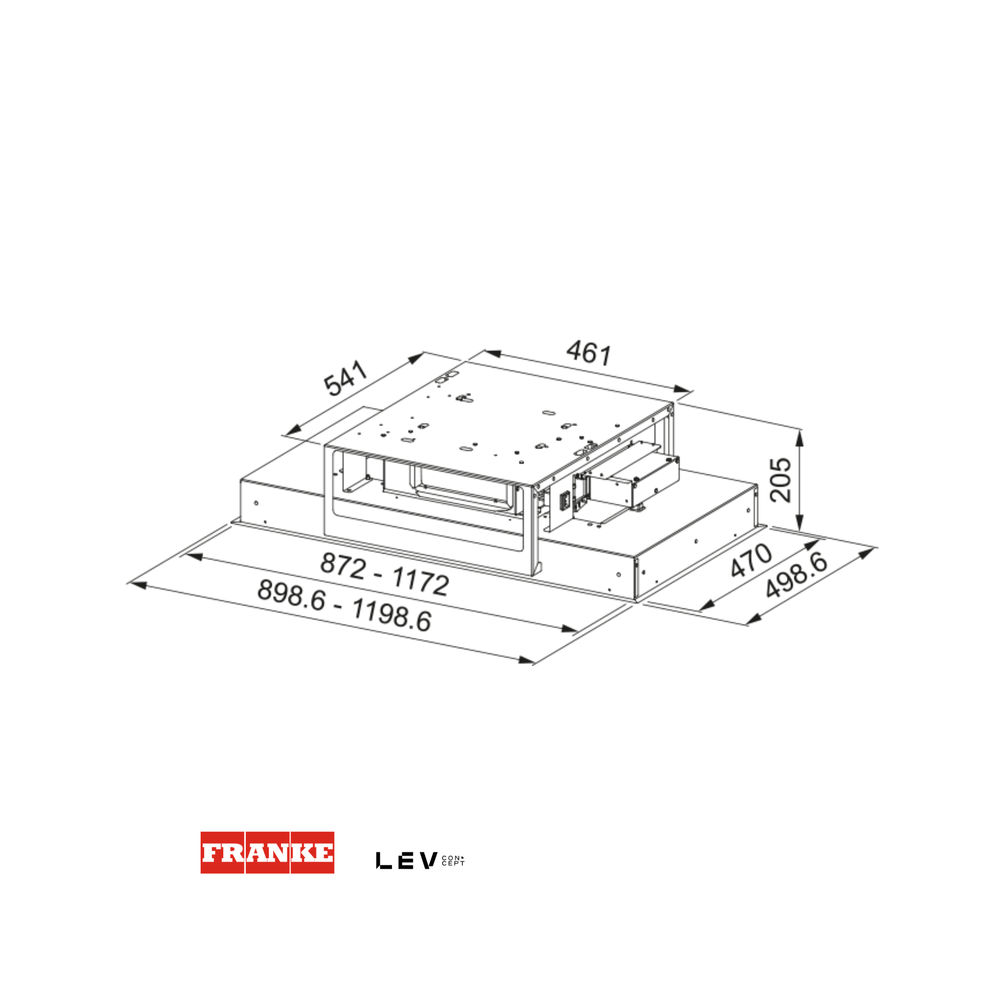 Campana de techo Franke FCMY 120 — Acero inoxidable