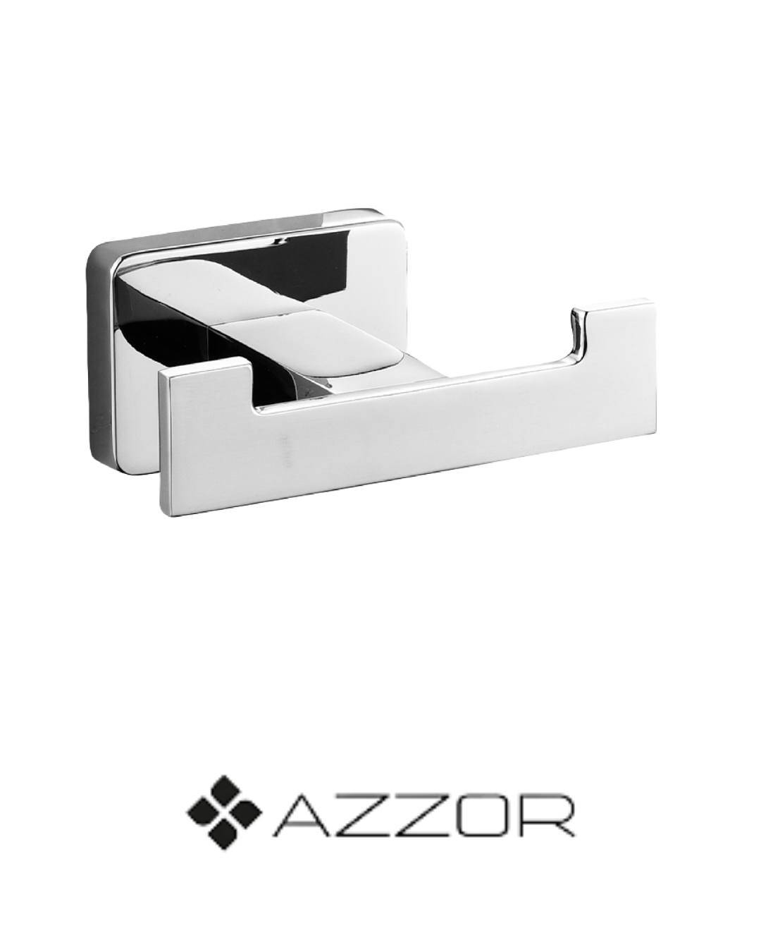 AZZOR -Perchero doble Azzor Arthur cromado - AZZ-AX-39455