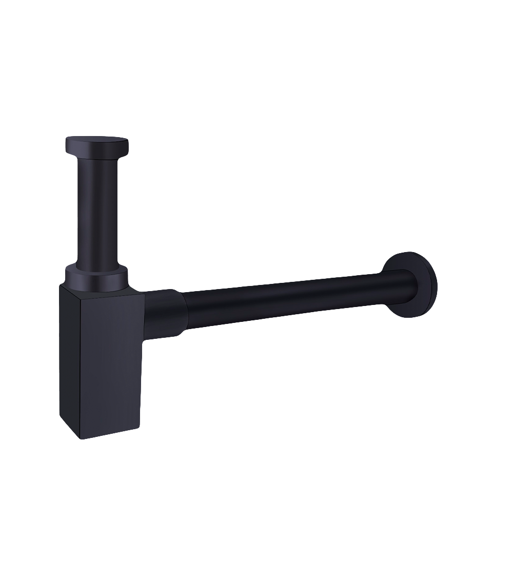 AZZOR -  Sifón Azzor cuadrado Negro - AZZ-AXEP8015-R-MB