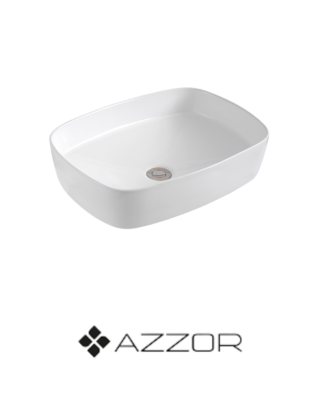 AZZOR - Lavamanos Azzor en cerámica Rectangular - AZZ-AZ-5665