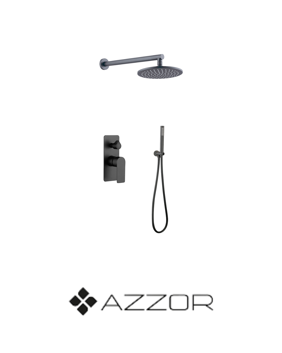 AZZOR - Juego ducha Azzor Infiniti teleducha Gunmetal - AZZ-AZ73152-2SDM-FP-12