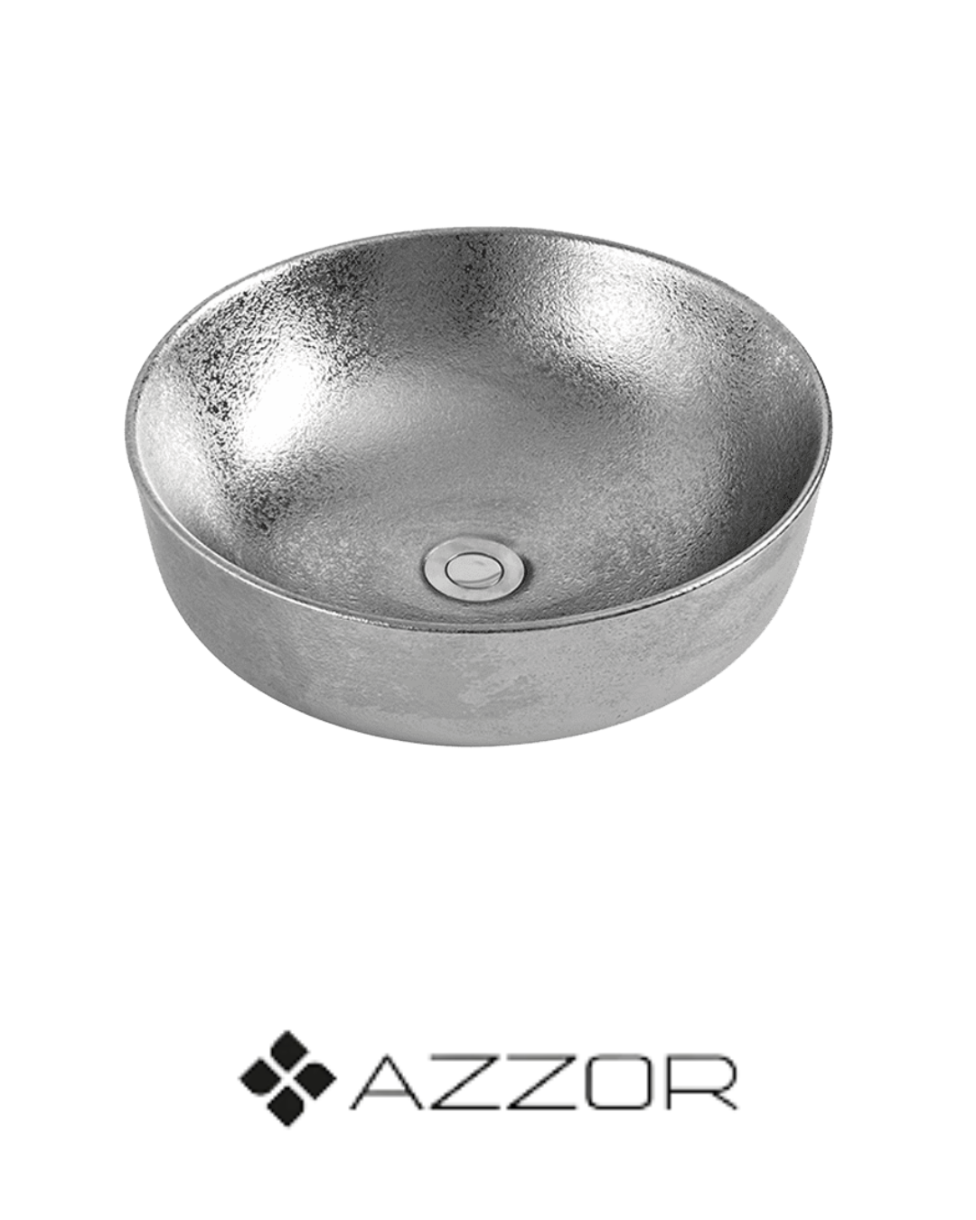 AZZOR - Lavamanos De Sobreponer En Cerámica Azzor Brilliant Silver - AZZ-AZ-8428-E-6