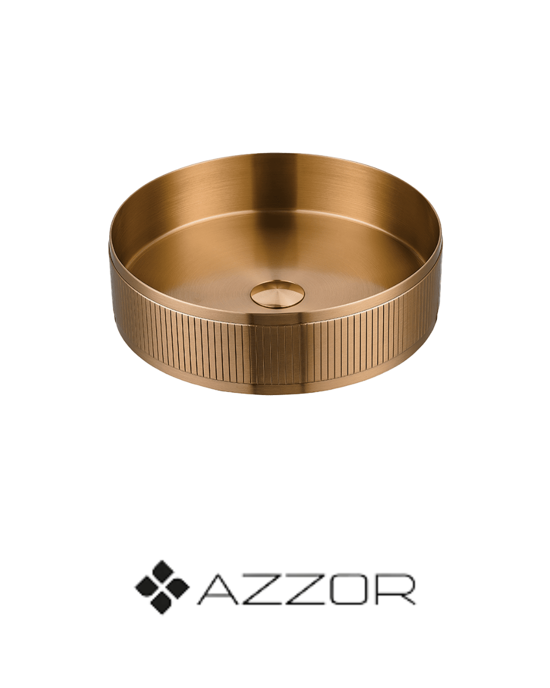 AZZOR - Lavamanos Azzor en acero inoxidable Lines Oro Mate - AZZ-AZBC6810BG