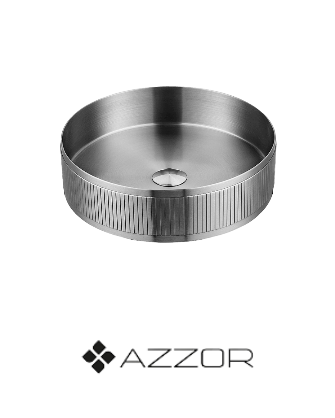 AZZOR - Lavamanos Azzor acero inoxidable Lines Satin Nickel - AZZ-AZBC6810BS