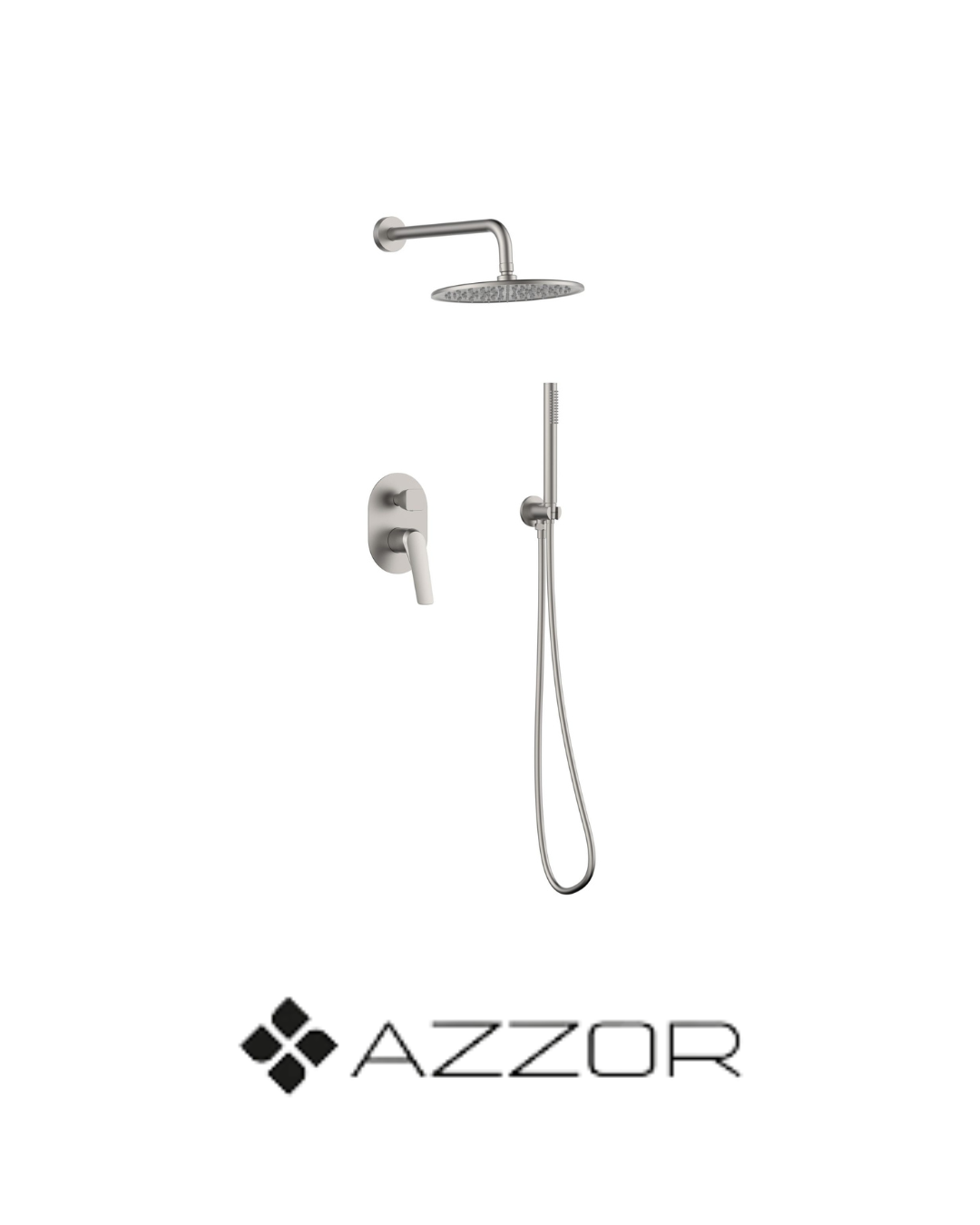 AZZOR - Juego De Ducha Con Teleducha Azzor Vita Satin Nickel - AZZ - SO050H22021