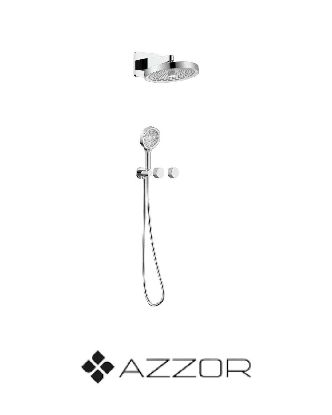 AZZOR -  Juego De Ducha Con Teleducha Azzor Lines Cromado - AZZ - SO1012A22011-1-CR