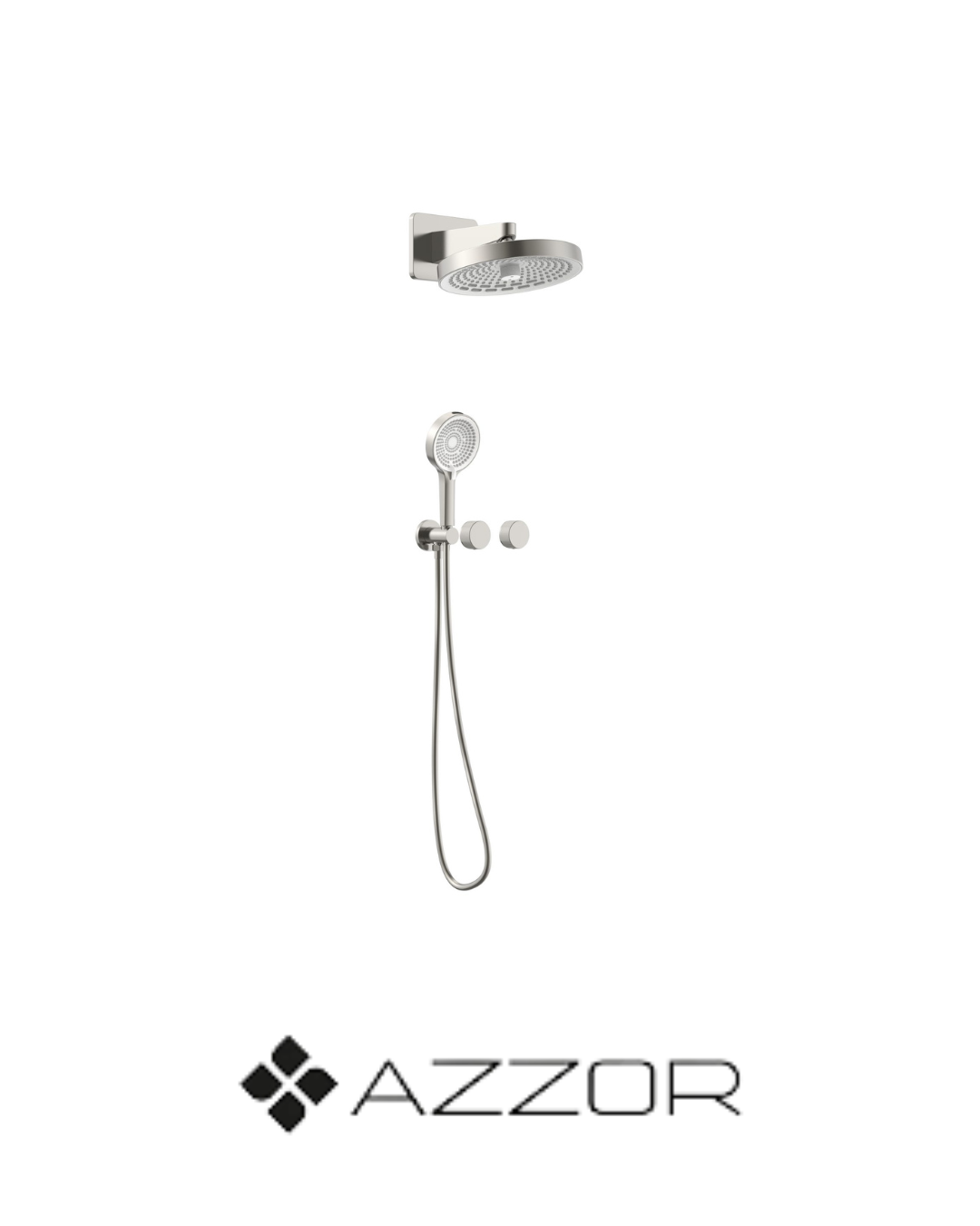 AZZOR - Juego De Ducha Con Teleducha Azzor Lines Satin Nickel - AZZ -SO101222011-1-BN