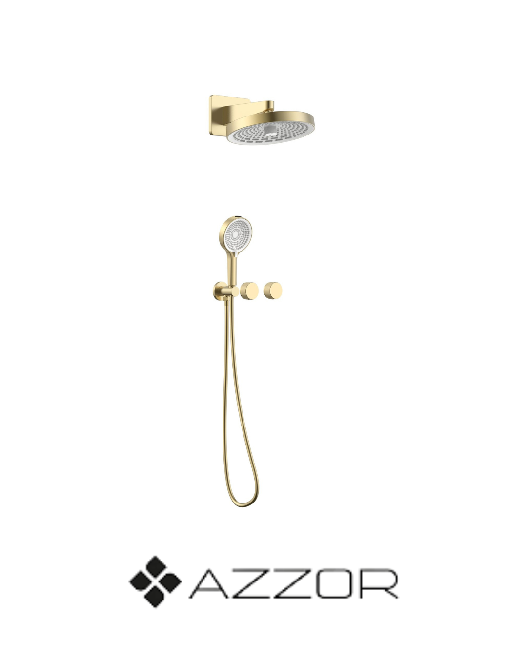 AZZOR -  Juego De Ducha Con Teleducha Azzor Lines Oro Mate - AZZ -SO1012A22431-1-BG