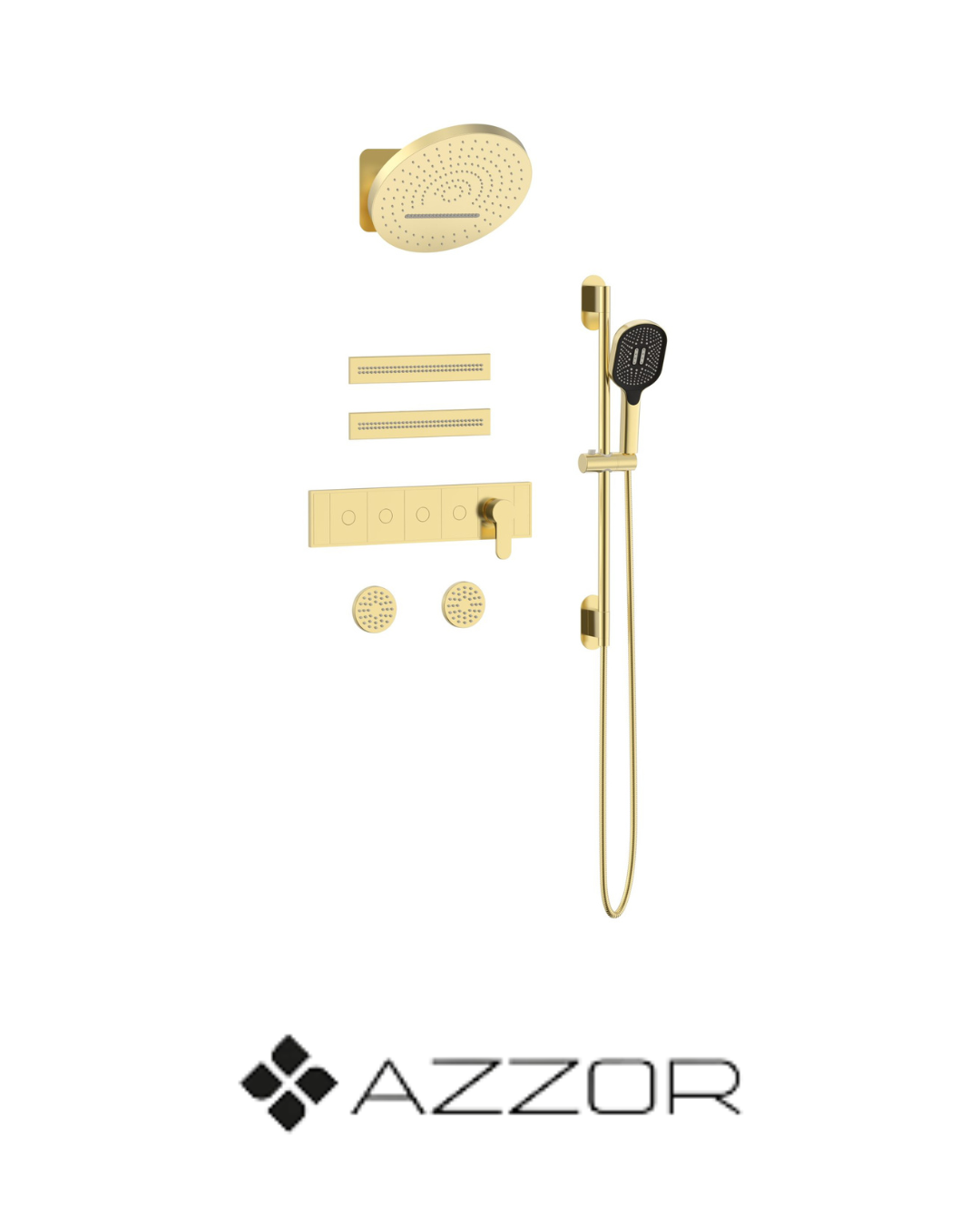 AZZOR - Juego De Ducha Spa Azzor Lines Oro Mate - AZZ -SO902A24431-1-BG