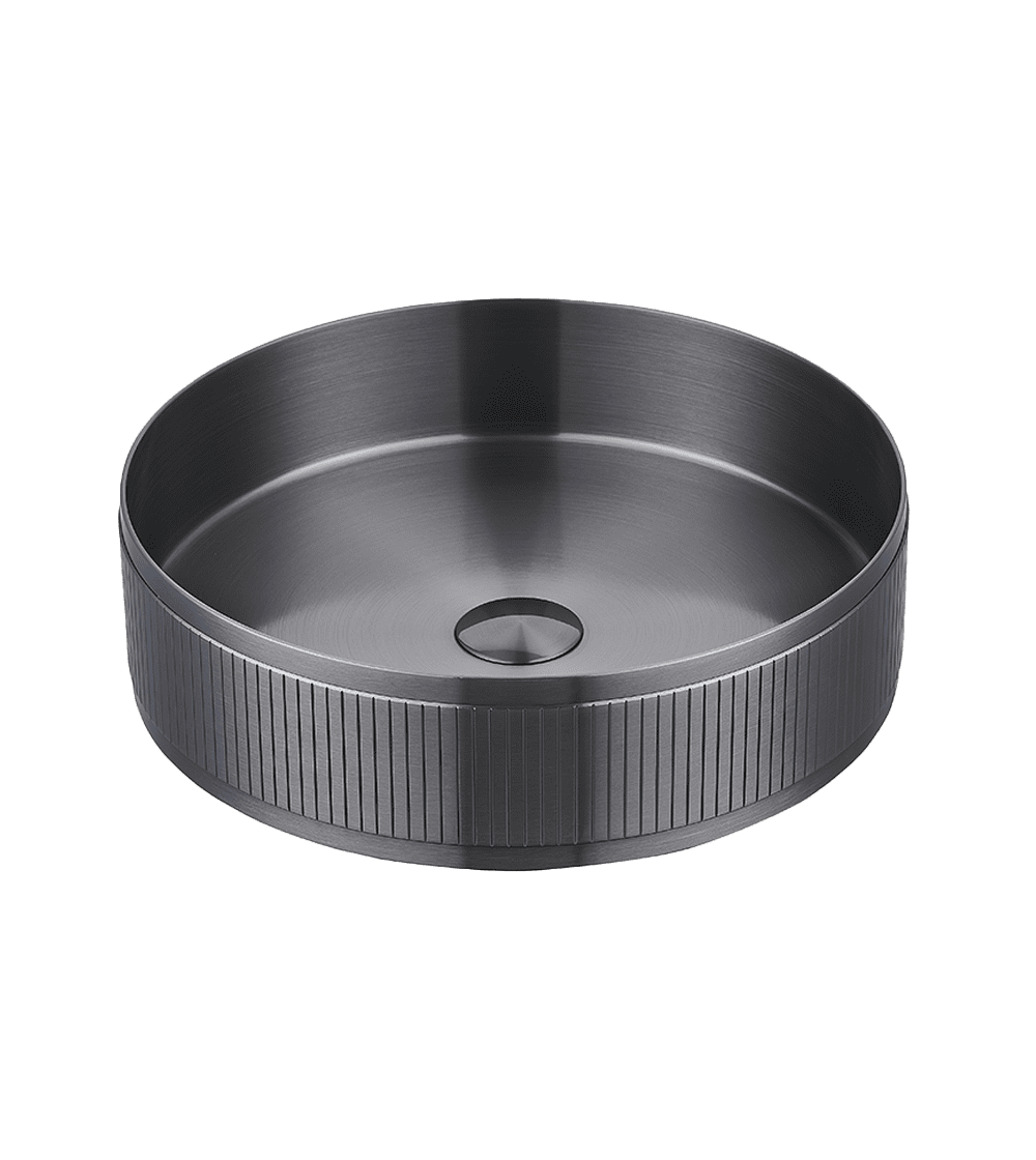 AZZOR - Lavamanos Azzor en acero inoxidable Lines Gunmetal - AZZ-AZBC6810GM