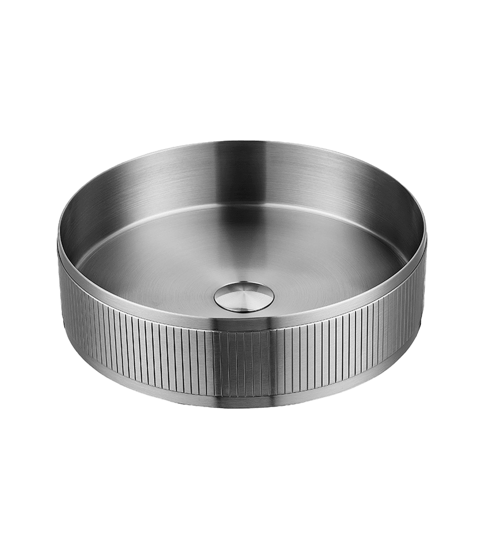 AZZOR - Lavamanos Azzor acero inoxidable Lines Satin Nickel - AZZ-AZBC6810BS