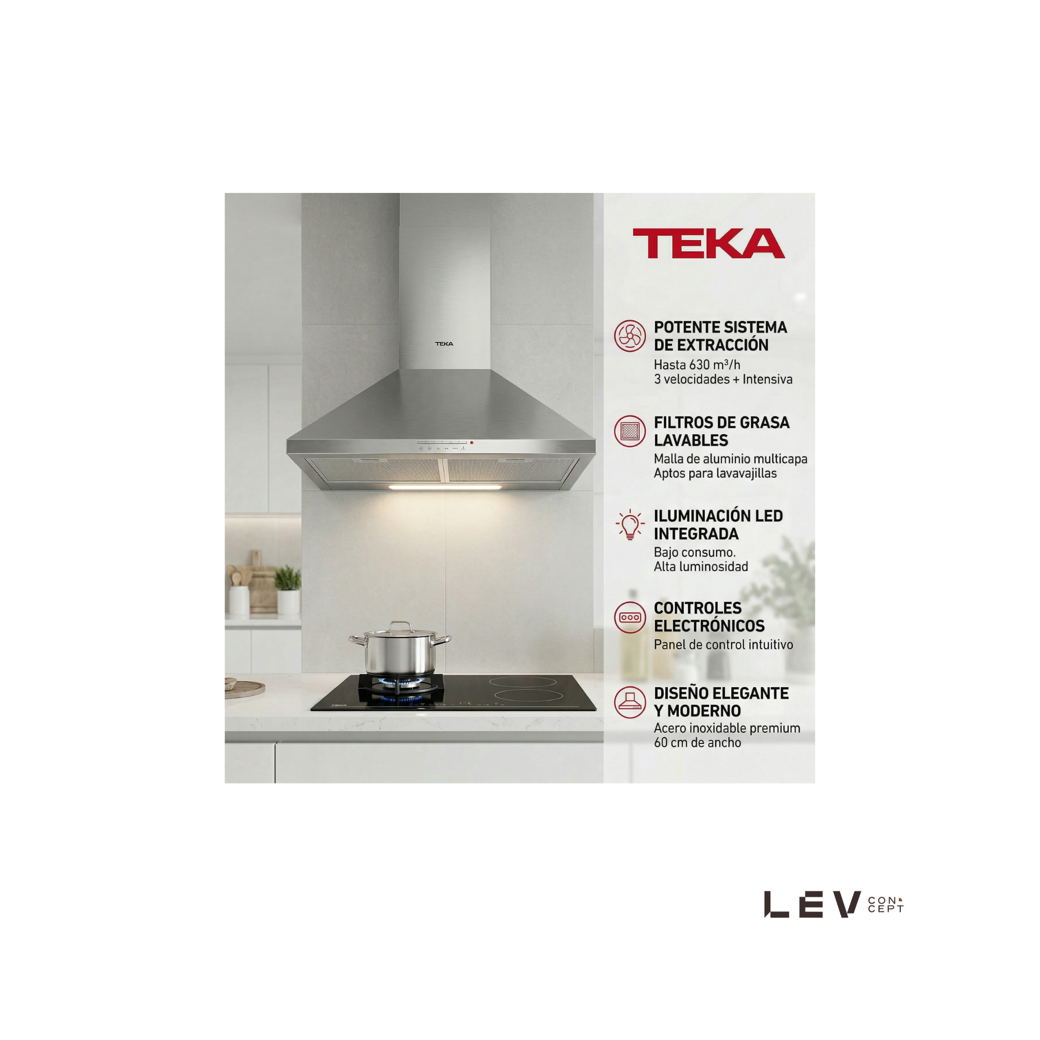 TEKA - Combo Campana + Estufa de gas 40460410 - 112570041
