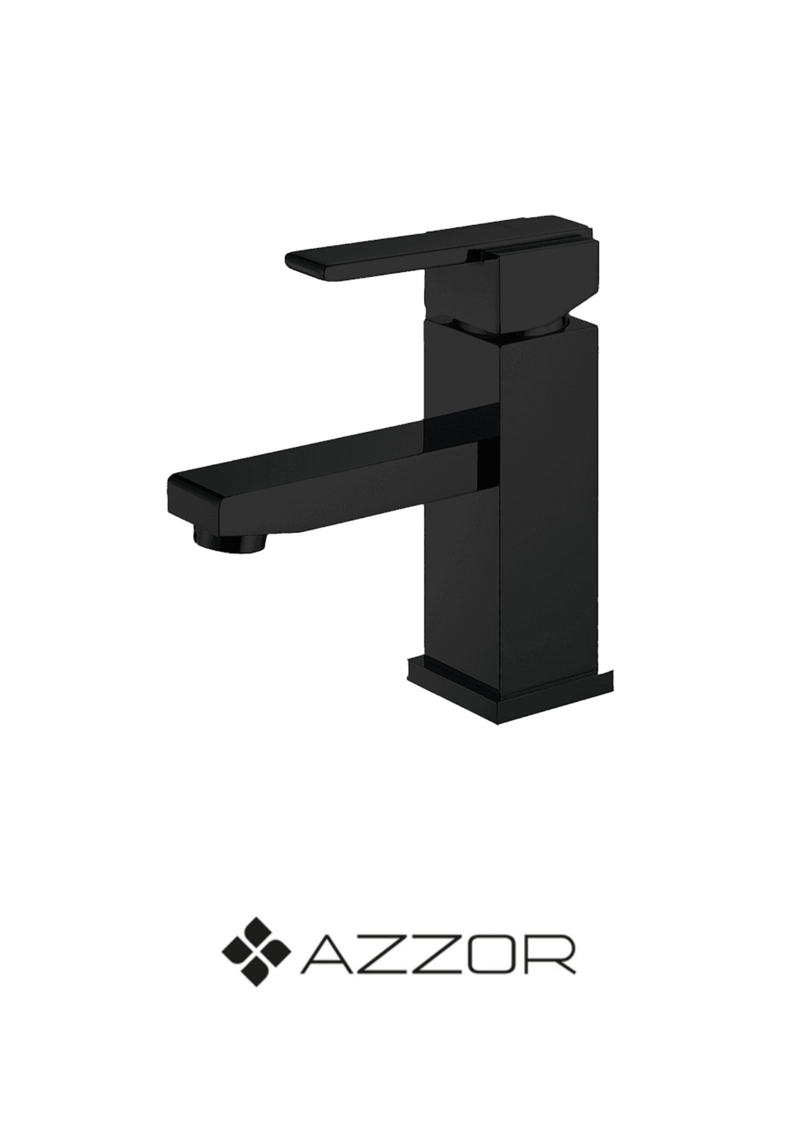 AZZOR - Grifería Azzor Sarabi baja negra - AZA-AXE121101MB
