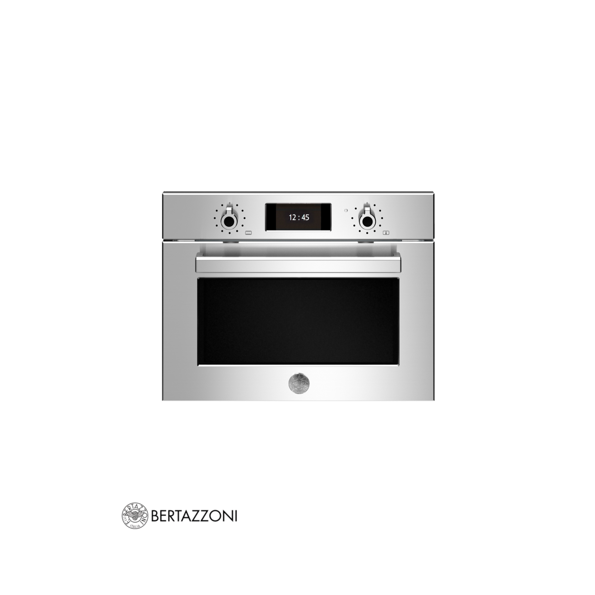 BERTAZZONI - Horno PRO Compacto Combi Microondas Formato - Horno Profesional Color Acero - F457PROMWTX+ F6011PROPTX/23