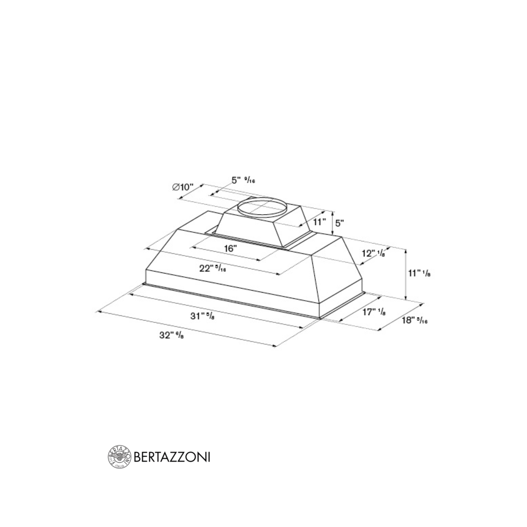 BERTAZZONI  - Extractor de mueble 90cm - KIN36XT