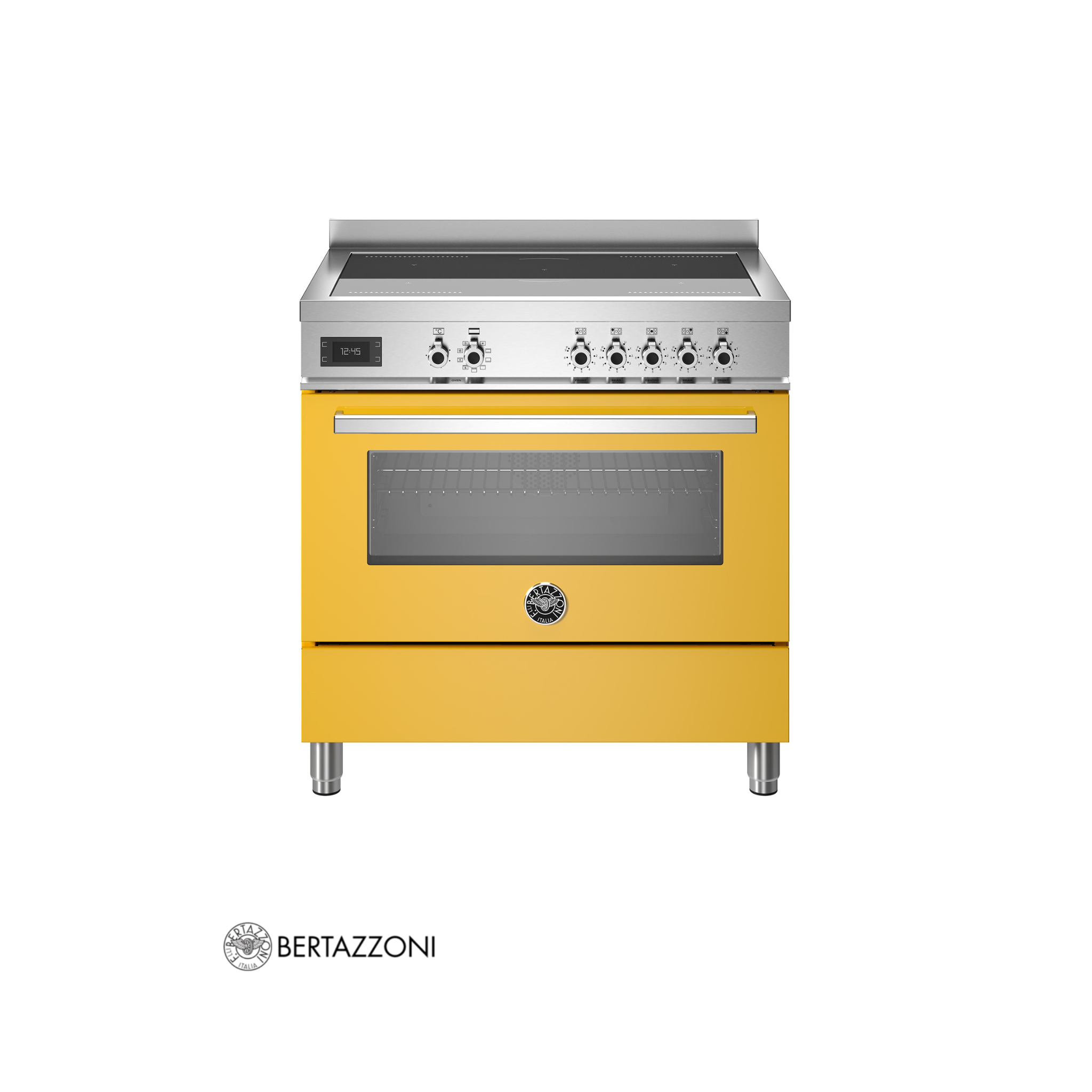 BERTAZZONI - Cocina Con Inducción 5 Zonas 2 Flex & Horno Multifunción 90CM Amarillo - PRO95I1EGIT