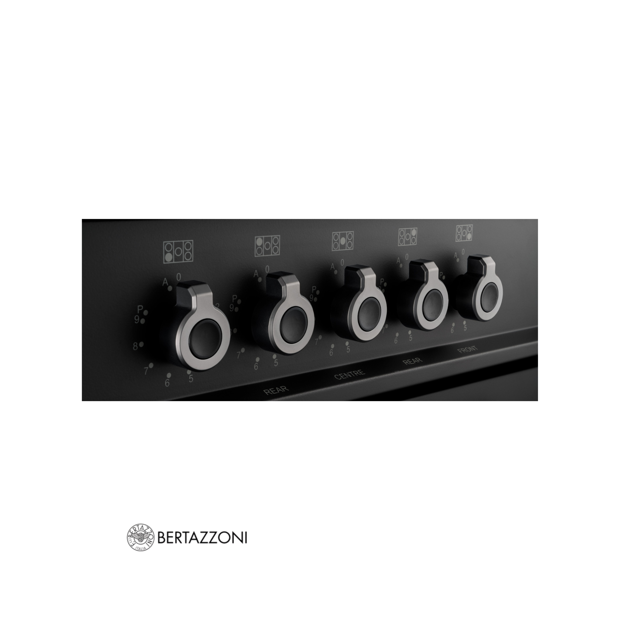 BERTAZZONI  - Cocina Con Inducción 5 Zonas 2 Flex & Horno Multifunción 90CM Acero - PRO95I1EXT