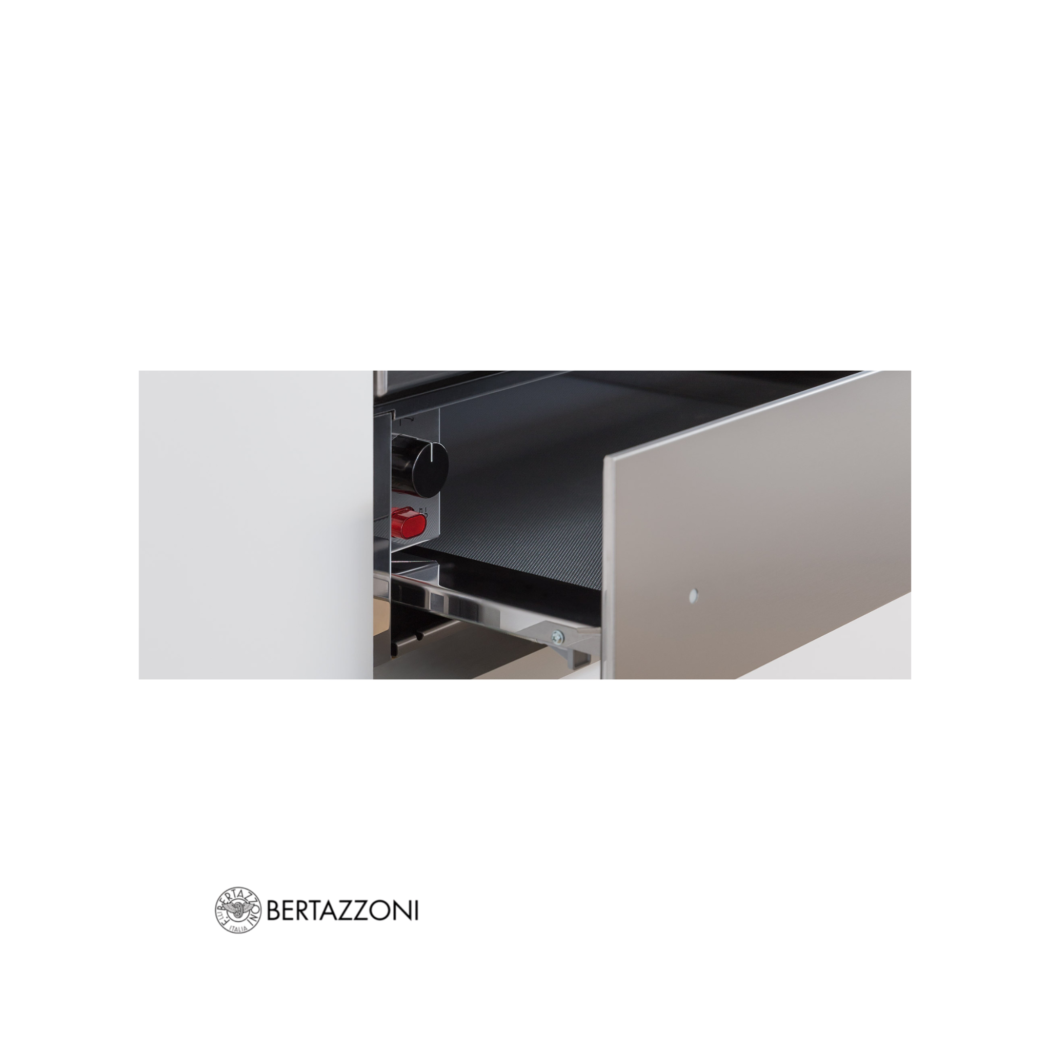 BERTAZZONI -Cajón calentador de platos Moderno 60cm Zinc - WD60Z